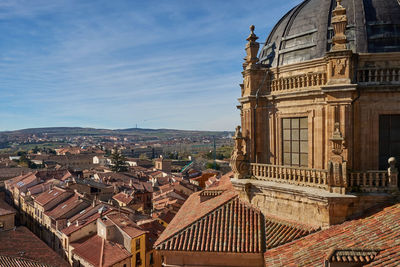 View of the city of salamanca from the top of the cathedral