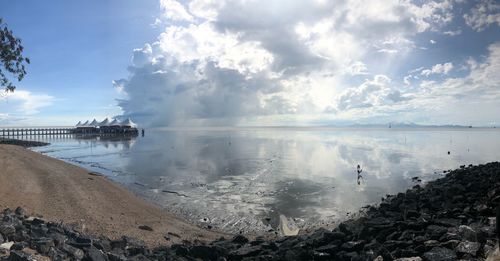 Scenic view of sea against sky