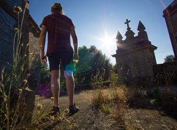 In the cemetery