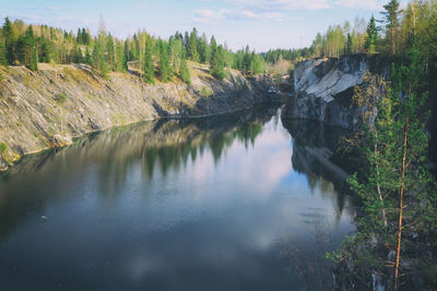 Scenic view of river against sky