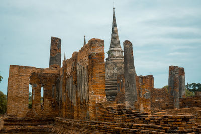 Low angle view of historic building against sky