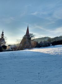 View of church in winter