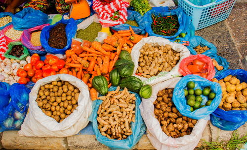 Various fruits for sale in market