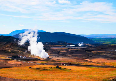 Scenic view of landscape against sky