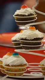 Close-up of pastry on table