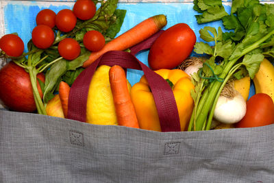 Close-up of tomatoes and vegetables