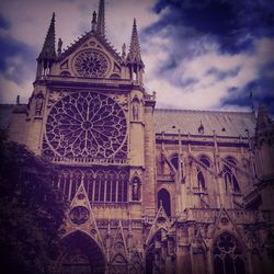 Low angle view of church against sky