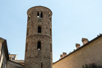 Low angle view of historic building against sky