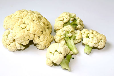 Close-up of vegetables against white background