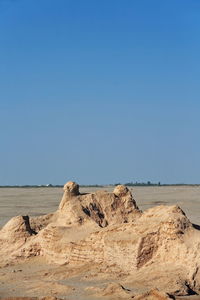 0435 ruins of the large rectangular tibetan fort-tang dinasty. ancient town of miran-xinjiang-china.