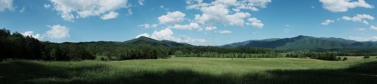 Panoramic view of landscape against sky