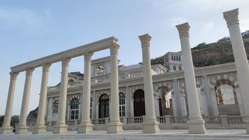 Low angle view of historical building against sky