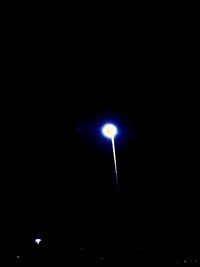 Low angle view of illuminated street light