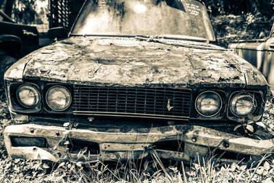 Abandoned vintage car