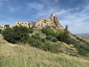 Low angle view of historic building against sky