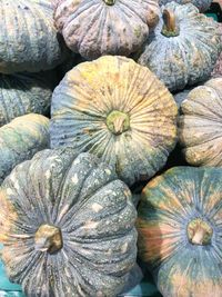 Full frame shot of pumpkins at market