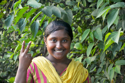 Portrait of a smiling young woman