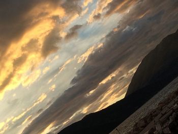 Low angle view of sky during sunset