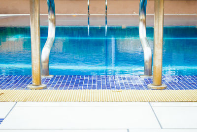 Reflection of swimming pool in water