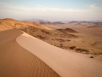 Scenic view of desert against sky