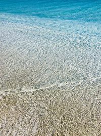 High angle view of sandy beach