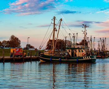 Sailboats in marina