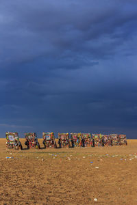 Panoramic view of beach against sky