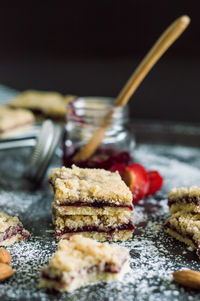 Close-up of cake on table