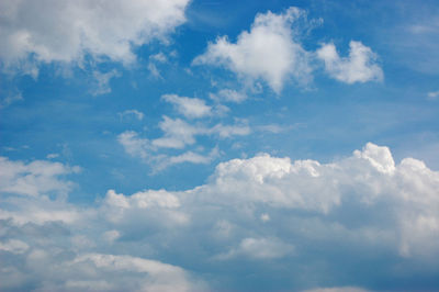 Low angle view of clouds in sky