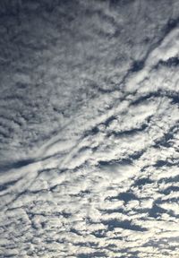 Low angle view of cloudy sky