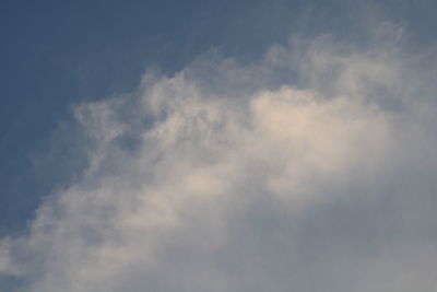 Low angle view of clouds in sky