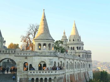 View of historical building against clear sky