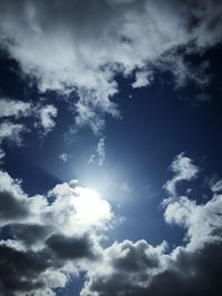 Low angle view of clouds in sky