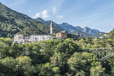 Landscape of intragna in the centovalli in switzerland