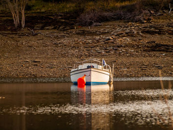 Red floating on water