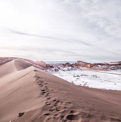 Scenic view of desert against sky
