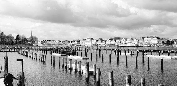 Sailboats in marina
