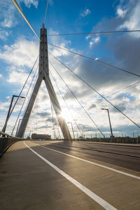 Low angle view of bridge against sky