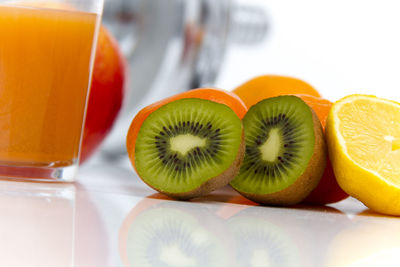 Close-up of fruits on table