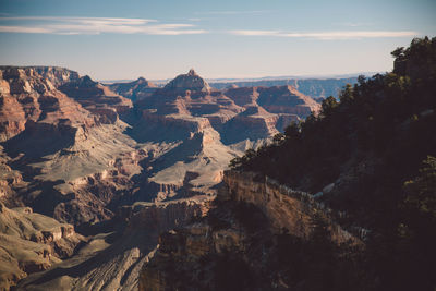 Grand canyon national park against sky during sunny day