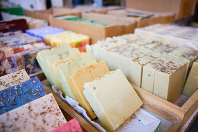 Close-up of food for sale at market stall