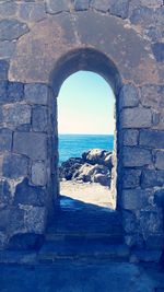 View of sea against clear sky