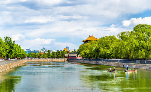 Scenic view of river against sky