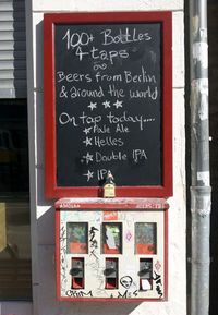 Information sign board in restaurant