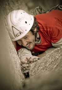 Cat sleeping on tiled floor