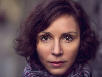Close-up portrait of young woman