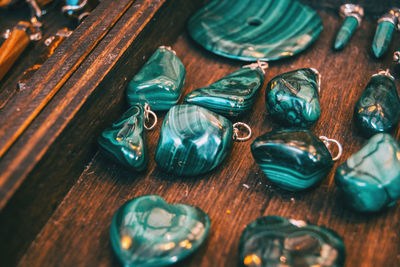 Close-up of personal accessories on table