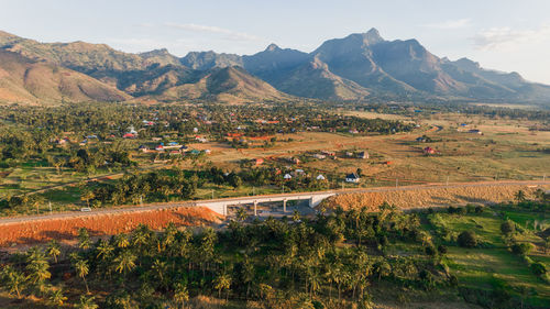 Aerial view of morogoro town