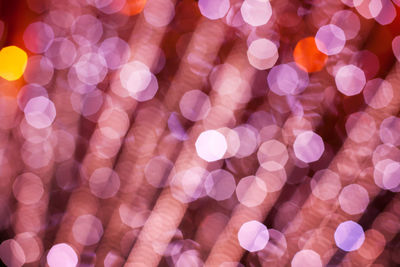 Defocused image of illuminated lights