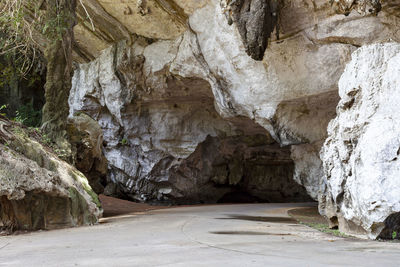 Road leading towards cave